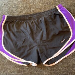 Nike Women's Athletic Shorts in Black and Purple